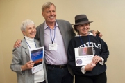 Marilyn Smith, Peter Wilderotter, and Kate Willette announce the launch of Kate's new book.